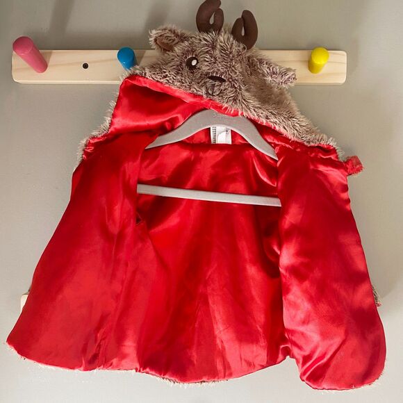 NWOT Baby Gund Whimsy Wishes Reindeer Cape Coat 6-18m - Picture 5 of 8